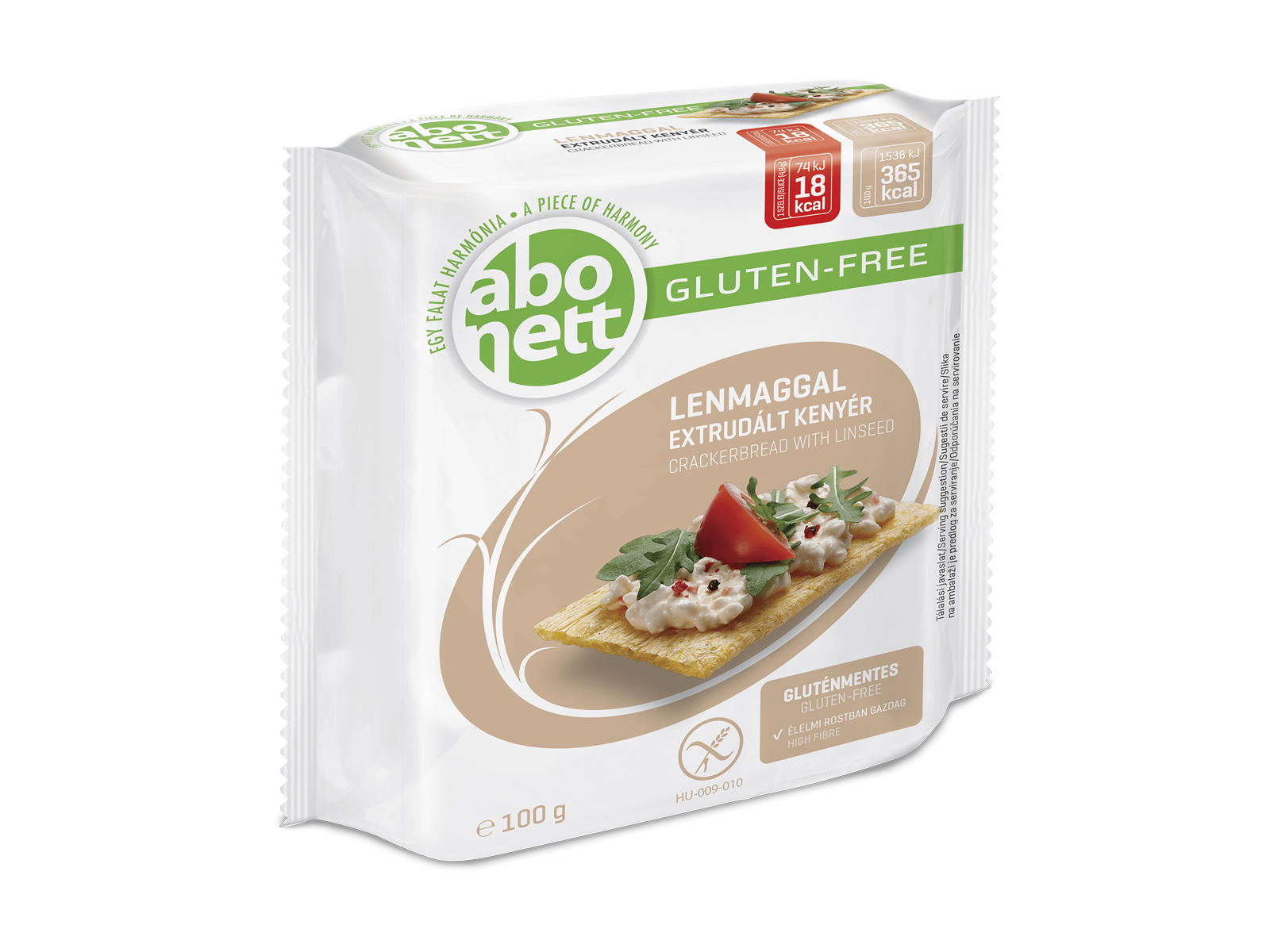 GLUTÉNMENTES ABONETT EXTRUDÁLT KENYÉR LENMAGGAL100G