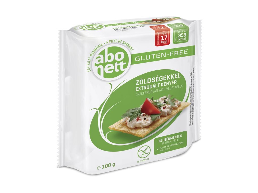 GLUTÉNMENTES ABONETT EXTRUDÁLT KENYÉR ZÖLDSÉGEKKEL 100G