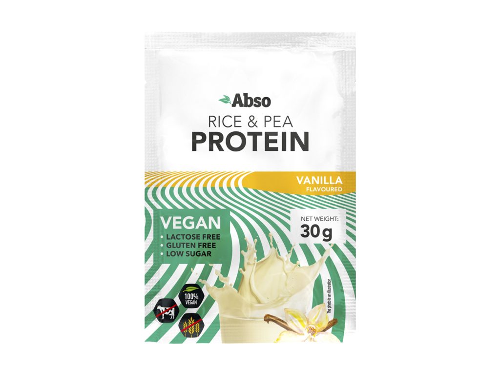 GLUTÉNMENTES ABSO VEGÁN PROTEIN POR VANÍLIA ÍZŰ 30G