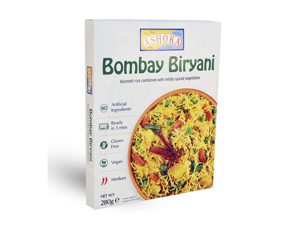 GLUTÉNMENTES ASHOKA VEGÁN BOMBAY BIRYANI INDIAI KÉSZÉTEL 280G
