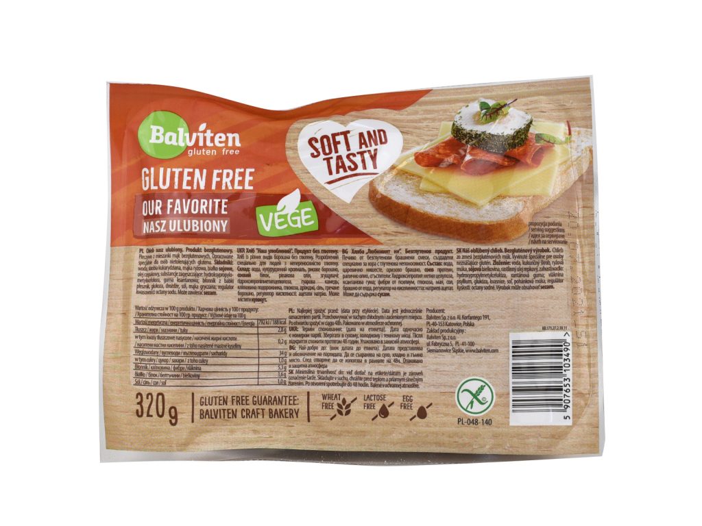 GLUTÉNMENTES BALVITEN KEDVENC KENYERÜNK 320G