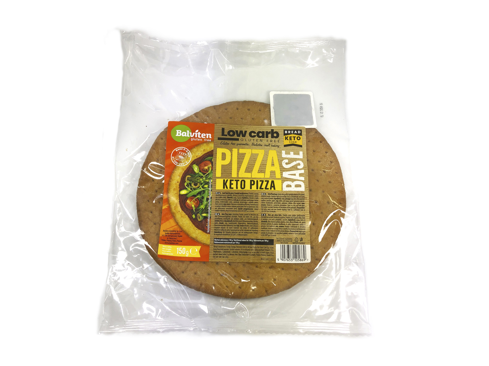 GLUTÉNMENTES BALVITEN LOW CARB SZÉNHIDRÁT CSÖKKENTETT PIZZA ALAP 150G