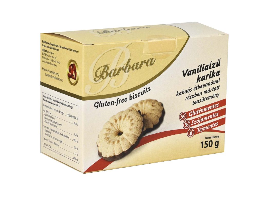 GLUTÉNMENTES BARBARA VANÍLIÁS KARIKA 150G