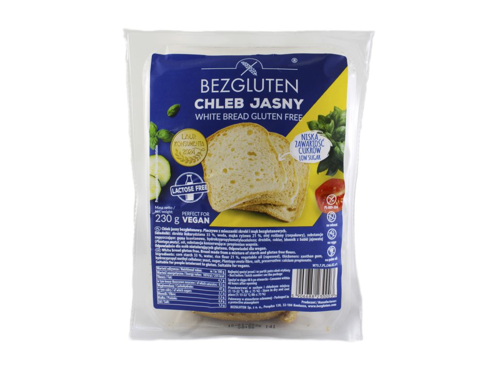 GLUTÉNMENTES BEZGLUTEN FEHÉR KENYÉR 230G