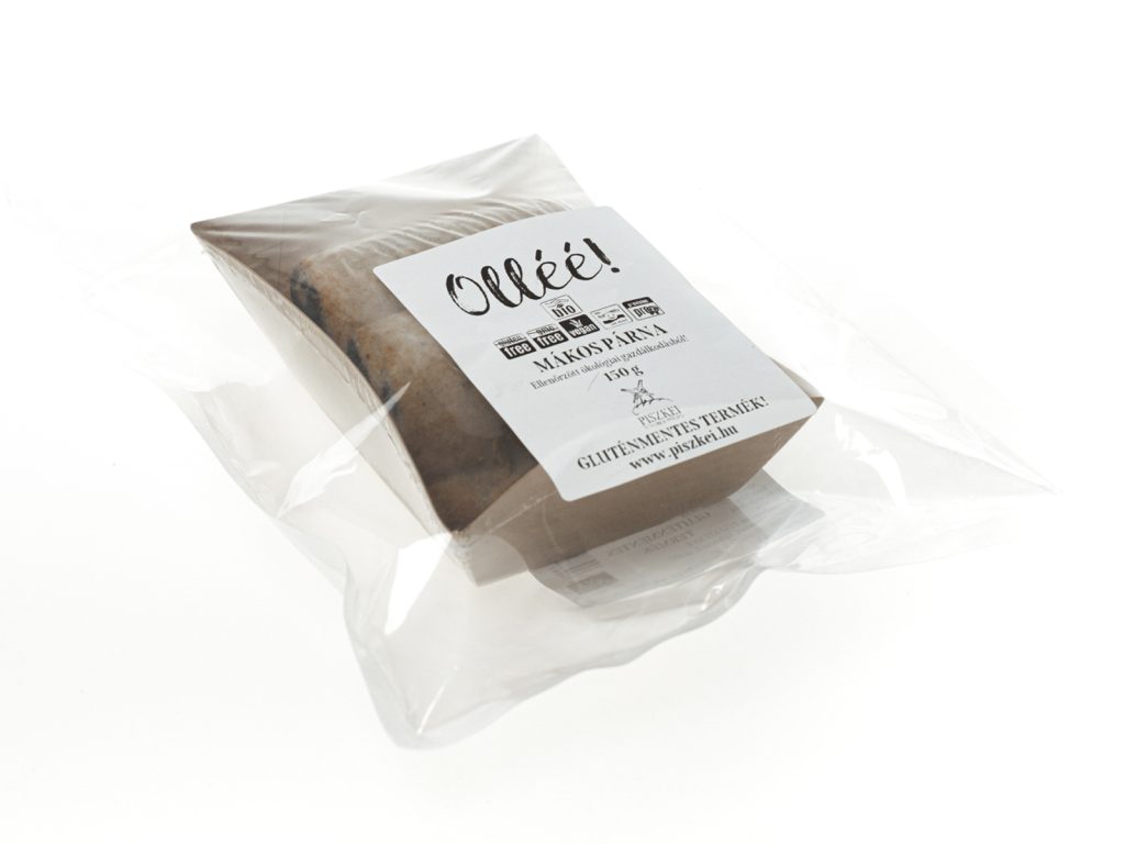 GLUTÉNMENTES BIO PISZKEI OLLÉÉ! MÁKOS PÁRNA (3 DB) 150G