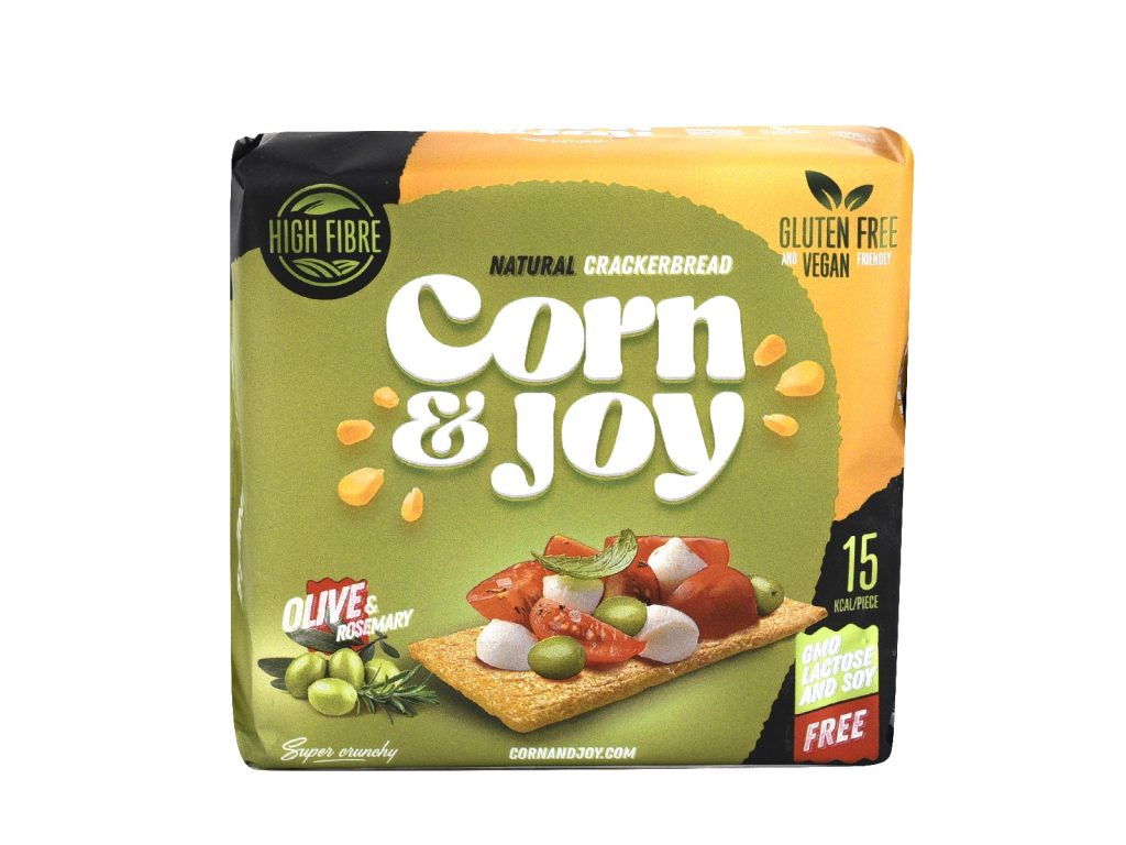 GLUTÉNMENTES CORN&JOY EXTRUDÁLT KENYÉR ROZMARING, OLÍVA 80G