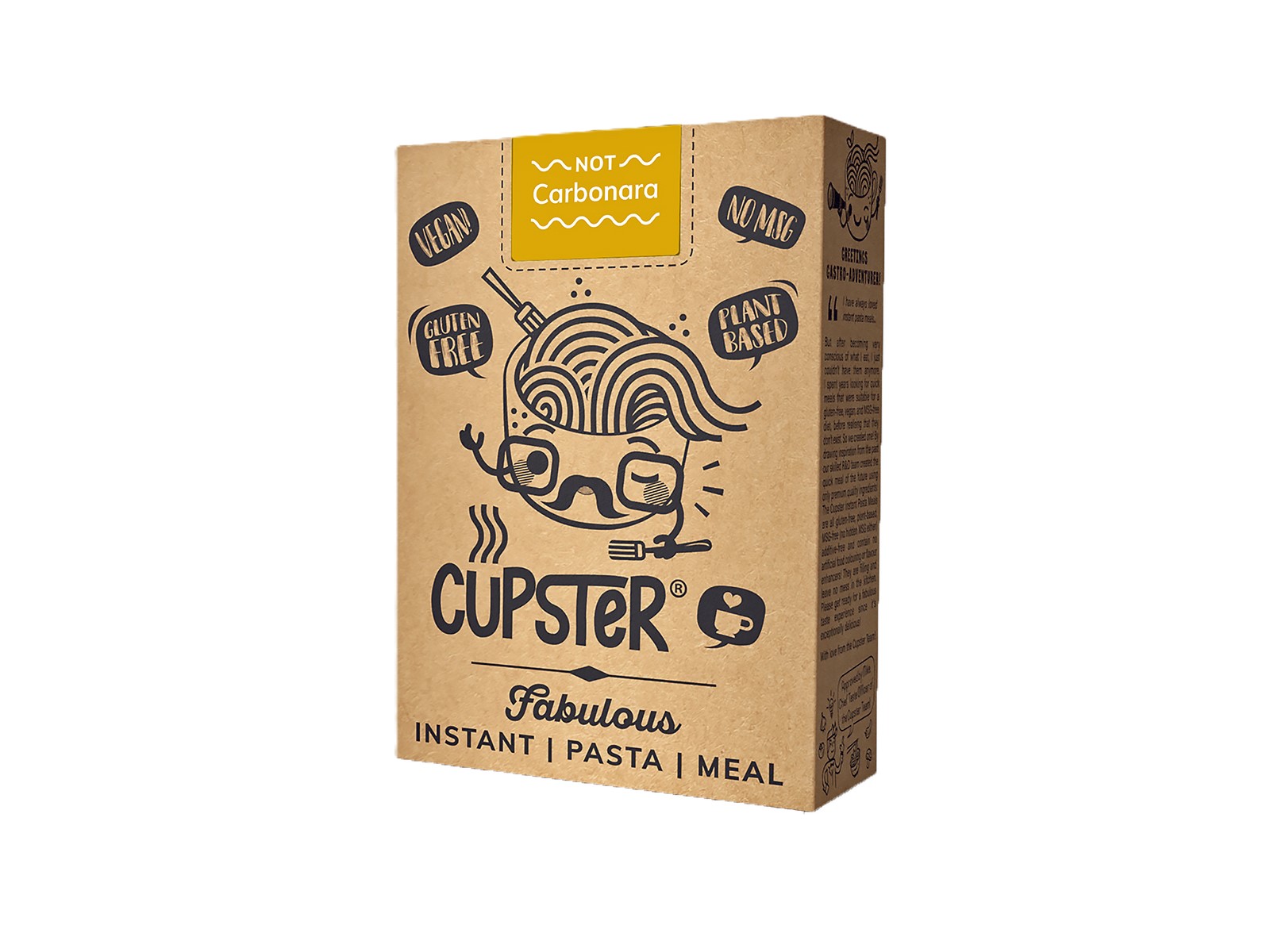 GLUTÉNMENTES CUPSTER INSTANT TÉSZTA NOT CARBONARA 91G