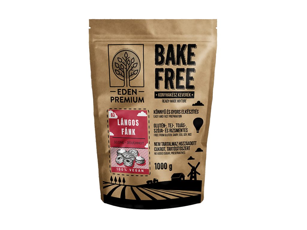 GLUTÉNMENTES ÉDEN PRÉMIUM BAKE-FREE LÁNGOS-FÁNK LISZTKEVERÉK 1000G