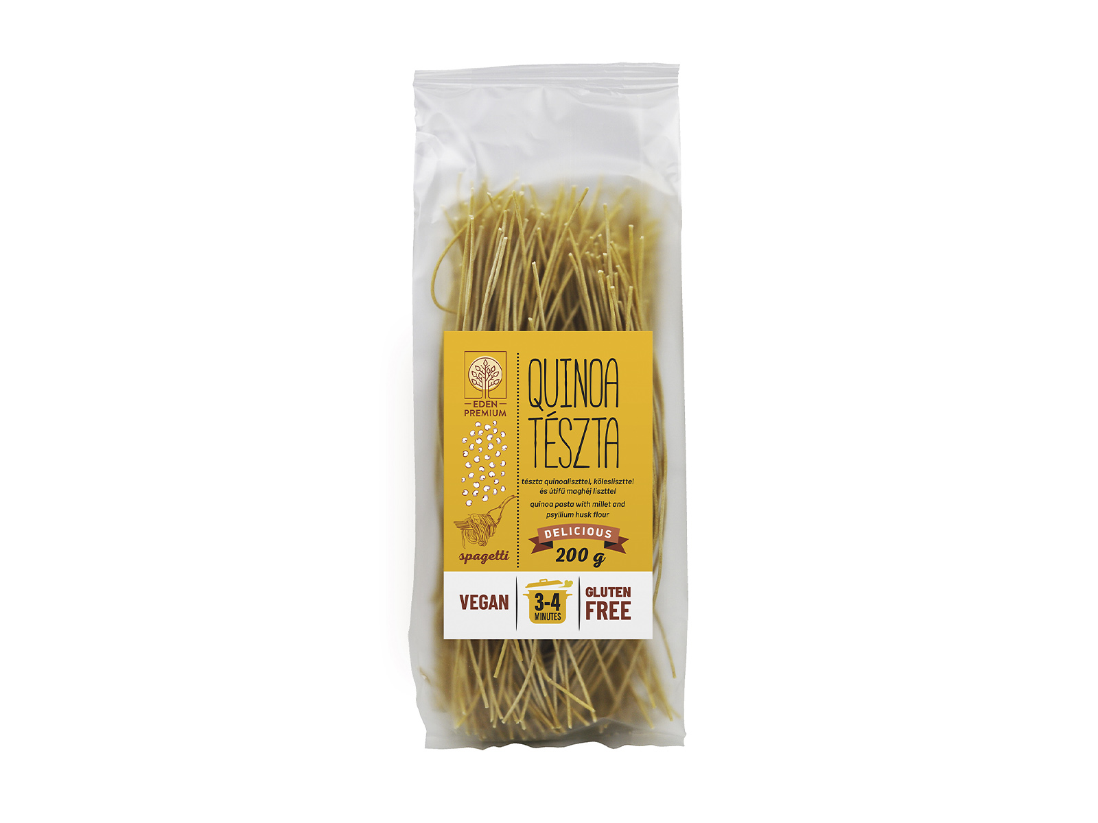 GLUTÉNMENTES ÉDEN PRÉMIUM QUINOA TÉSZTA SPAGETTI 200G