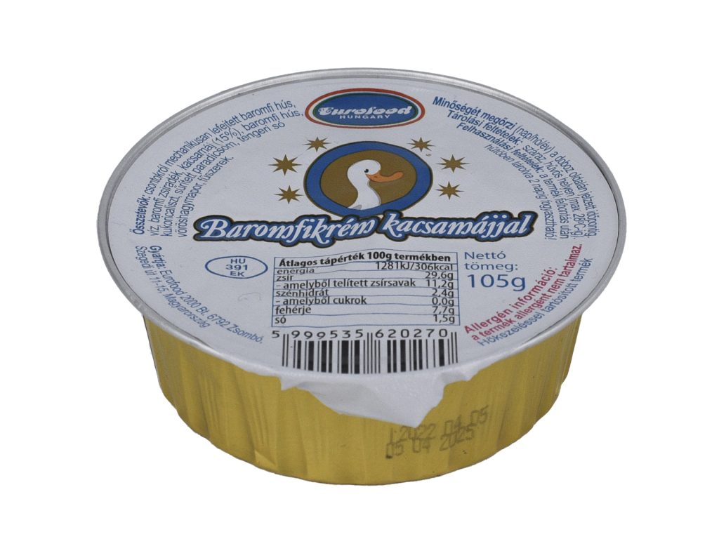 GLUTÉNMENTES EUROFOOD BAROMFIKRÉM KACSAMÁJJAL 105G