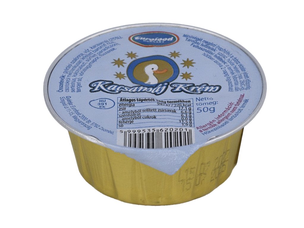 GLUTÉNMENTES EUROFOOD KACSAMÁJKRÉM  50G