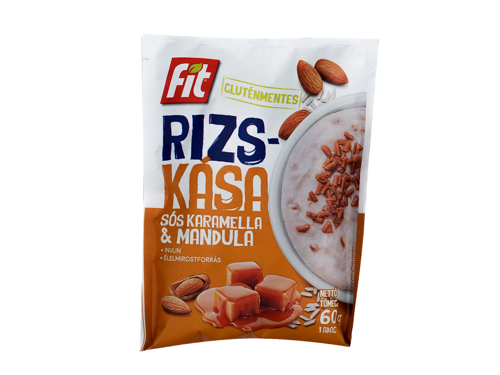 GLUTÉNMENTES FIT RIZSKÁSA MANDULÁVAL SÓS KARAMELL ÍZBEN 60G