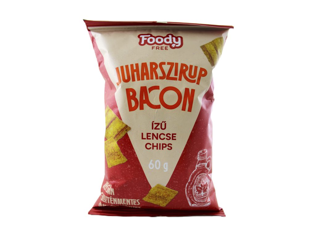 GLUTÉNMENTES FOODY FREE LENCSECHIPS JUHARSZIRUP BACON ÍZ 60G