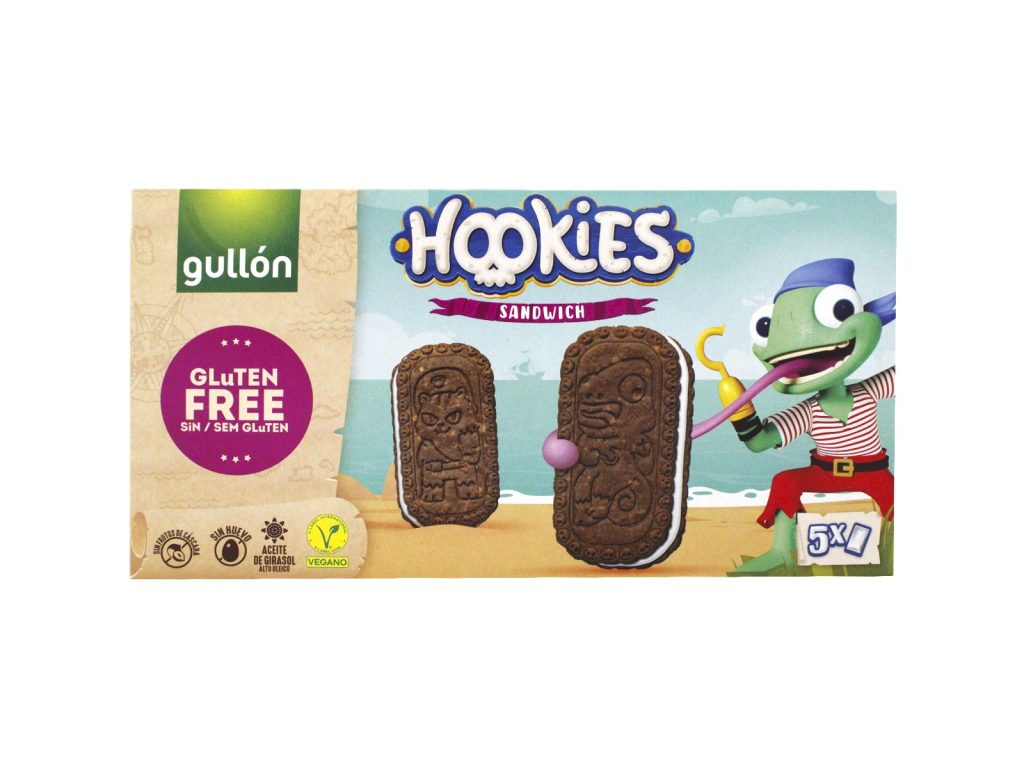 GLUTÉNMENTES GULLON HOOKIES SANDWICH KAKAÓS KEKSZ KRÉMMEL TÖLTVE 230G