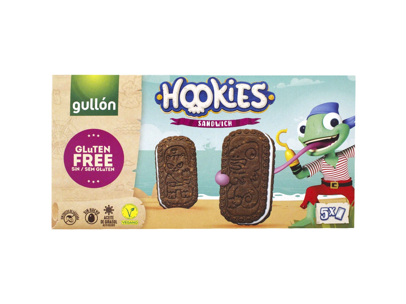 GLUTÉNMENTES GULLON HOOKIES SANDWICH KAKAÓS KEKSZ KRÉMMEL TÖLTVE 230G