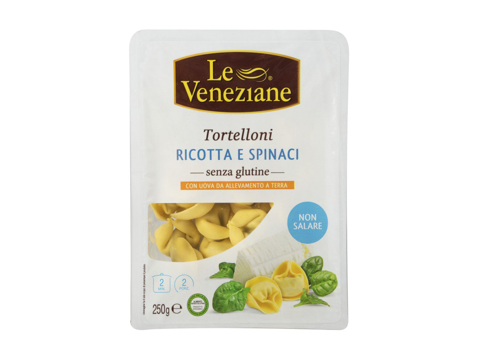 GLUTÉNMENTES LE VENEZIANE TORTELLINI RICOTTÁVAL-SPENÓTTAL 250G
