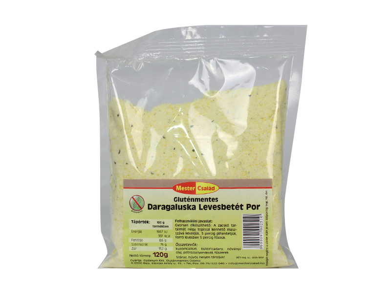 GLUTÉNMENTES MESTER CSALÁD DARAGALUSKA LEVESBETÉTPOR 120G
