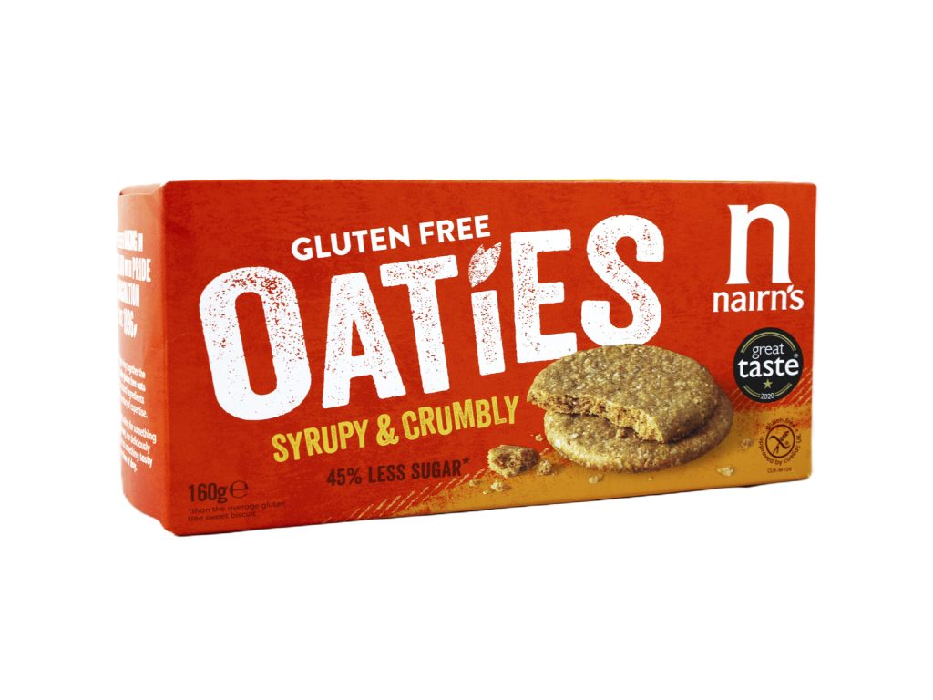 GLUTÉNMENTES NAIRNS VEGÁN TELJESKIŐRLÉSŰ 68% ÉDES ZABKEKSZEK ORIGINAL 160G
