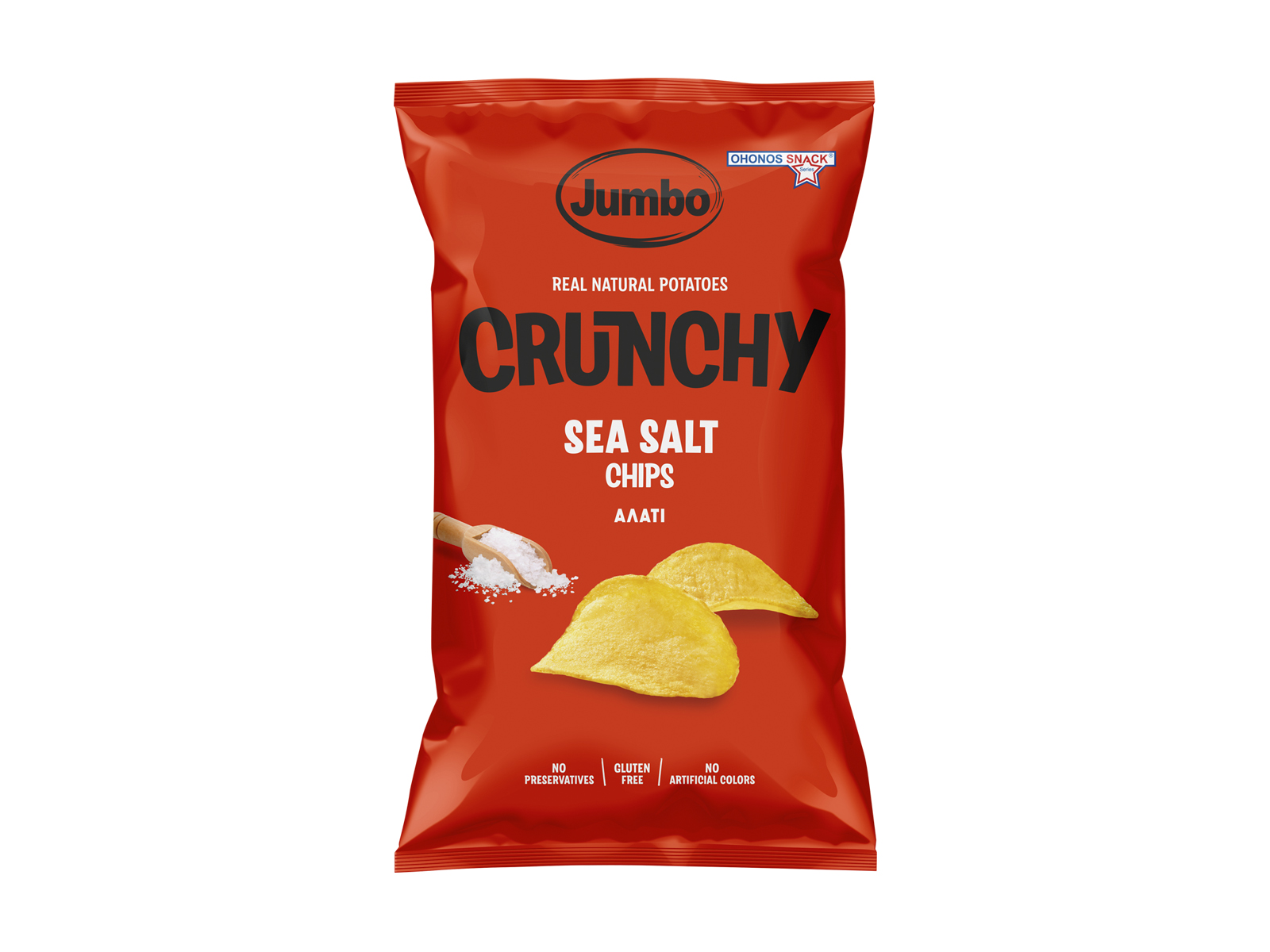 GLUTÉNMENTES OHONOS JUMBO SNACK  CRUNCHY CHIPS CLASSIC SÓS 50G