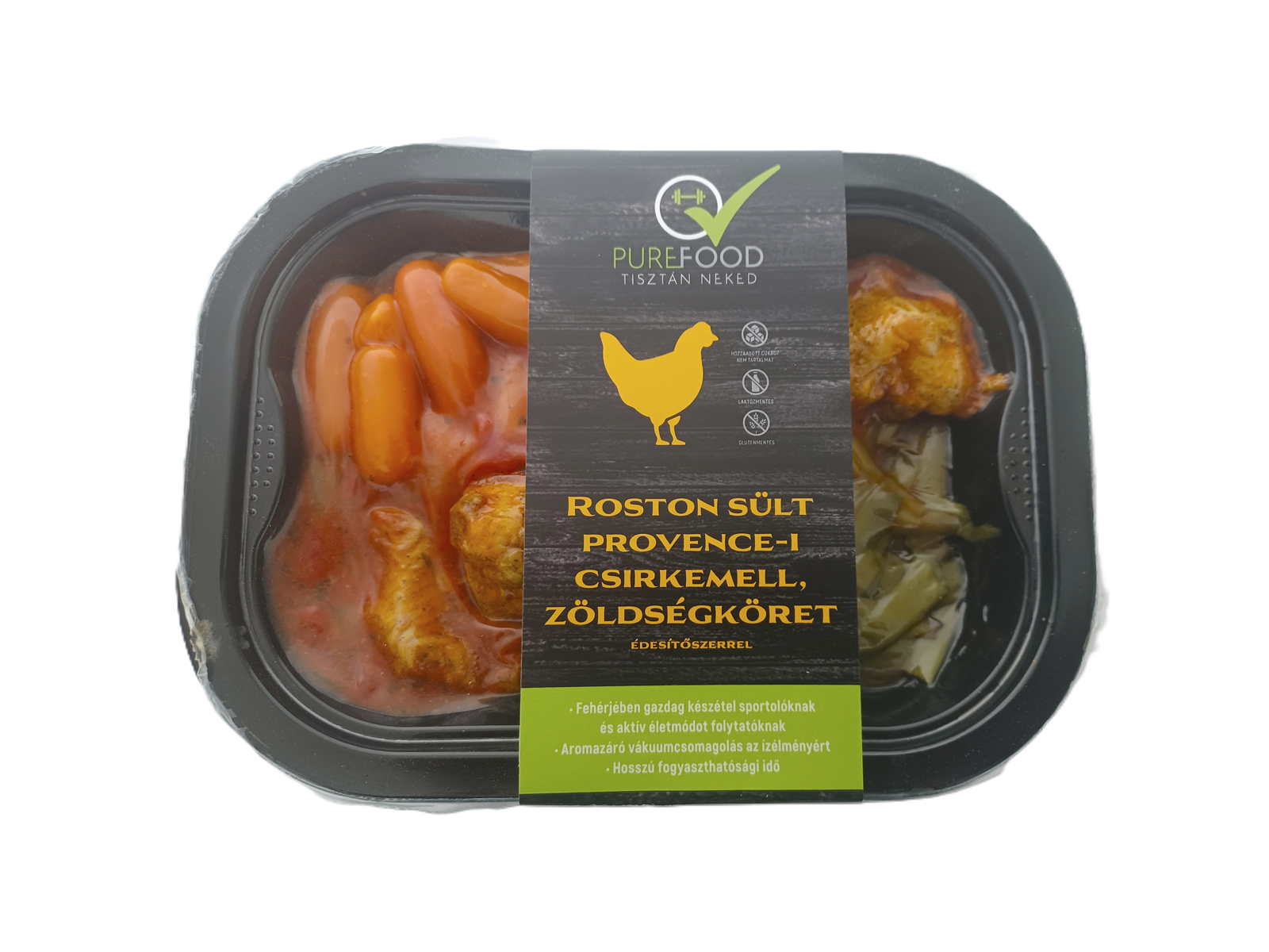 GLUTÉNMENTES PUREFOOD ROSTON SÜLT PROVANCE-I CSIRKEMELL ZÖLDSÉGKÖRETTEL 350G