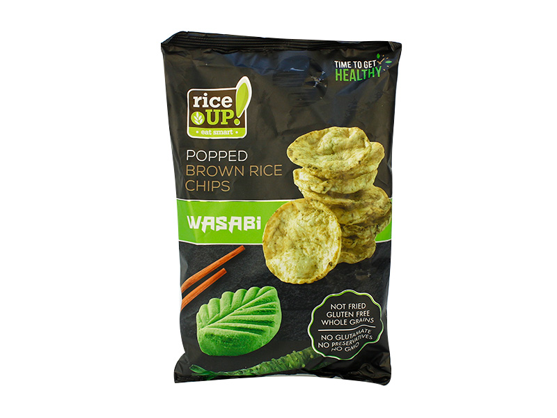 GLUTÉNMENTES RICE UP CHIPS WASABI ÍZŰ  60G