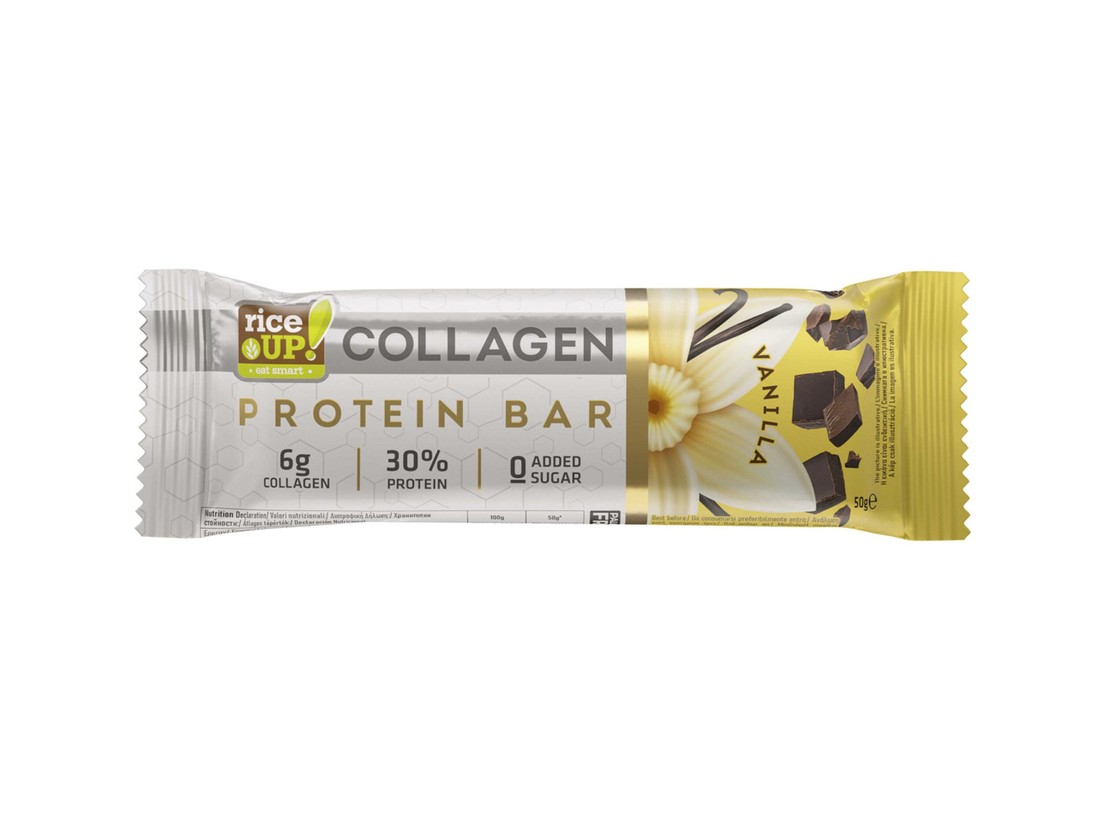 GLUTÉNMENTES RICE UP FEHÉRJESZELET KOLLAGÉNNEL VANILIA ÍZŰ HCN 50G