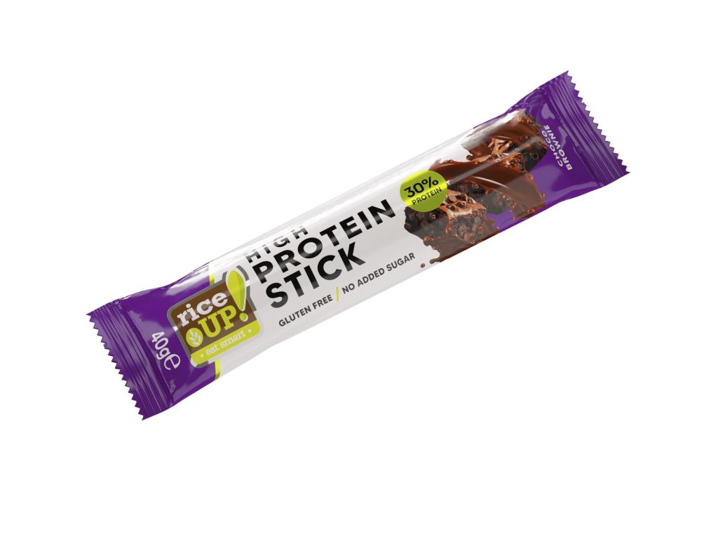 GLUTÉNMENTES RICE UP STICK FEHÉRJESZELET CSOKIS BROWNIE ÍZŰ HCN 40G