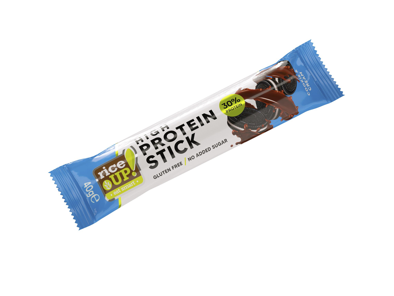 GLUTÉNMENTES RICE UP STICK FEHÉRJESZELET KEKSZ ÉS KRÉM ÍZŰ HCN 40G