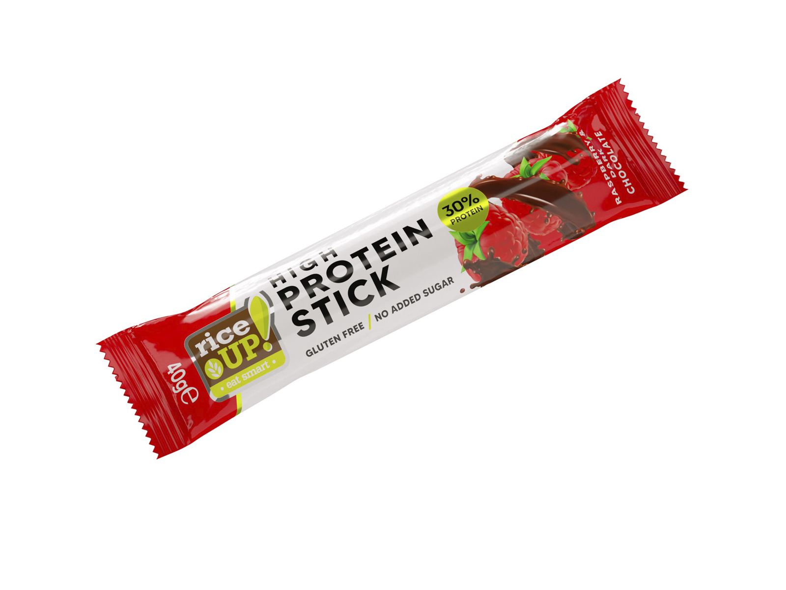 GLUTÉNMENTES RICE UP STICK FEHÉRJESZELET MÁLNA ÍZŰ HCN 40G