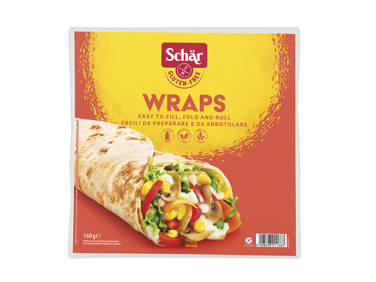 GLUTÉNMENTES SCHAR WRAPS 160G