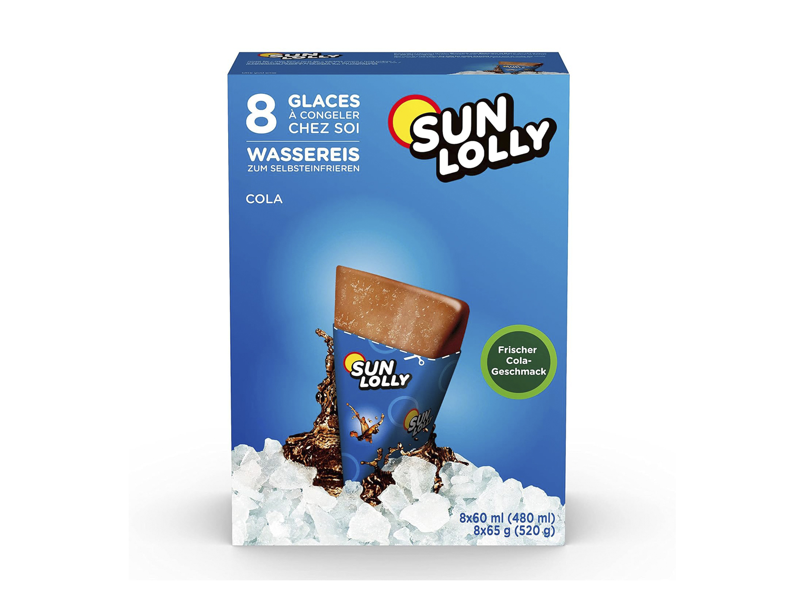 GLUTÉNMENTES SUNLOLLY JÉGKRÉM COLA ÍZBEN LAKTÓZMENTES 480ML