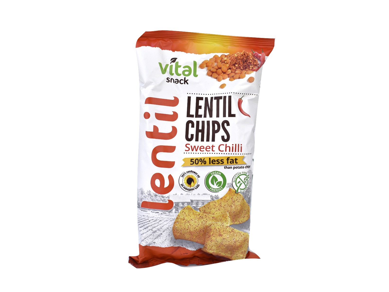GLUTÉNMENTES VITAL LENCSE CHIPS ÉDES CHILI ÍZŰ 65G