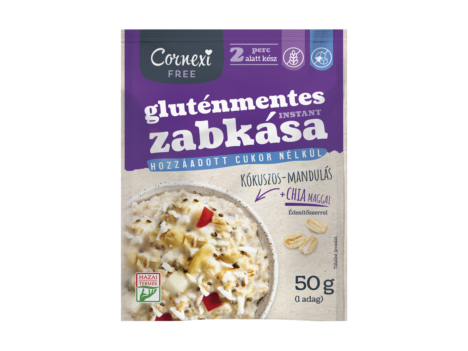 GM CORNEXI ZABKÁSA KÓKUSSZAL + MANDULÁVAL + CHIA MAGGAL HCN 50G