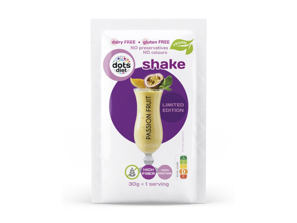 GM DOTSDIET INSTANT SHAKE ALAPPOR MARACUJA ÍZŰ ÉDESÍTŐSZERREL ÉS CUKORRAL 30G