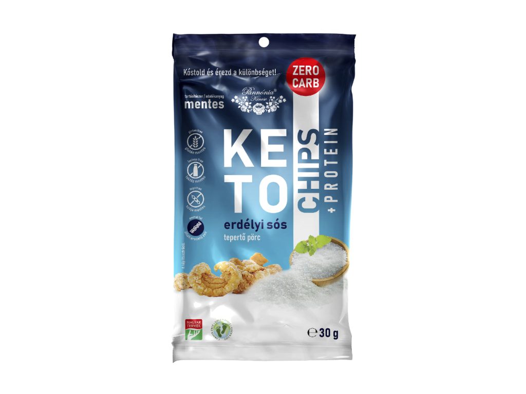 GM PANNÓNIA KETO CHIPS ERDÉLYI SÓS TEPERTŐ PÖRC 30G