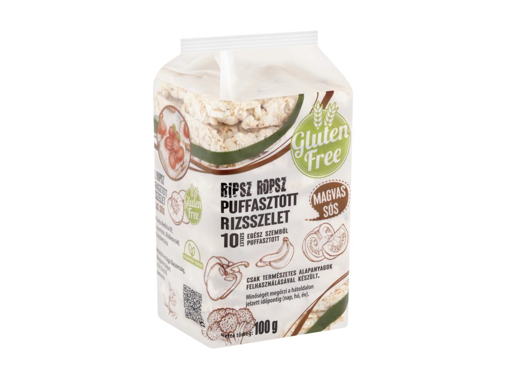 GLUTÉNMENTES RIPSZ ROPSZ PUFFASZTOTT RIZSSZELET MAGVAS, SÓS 100G