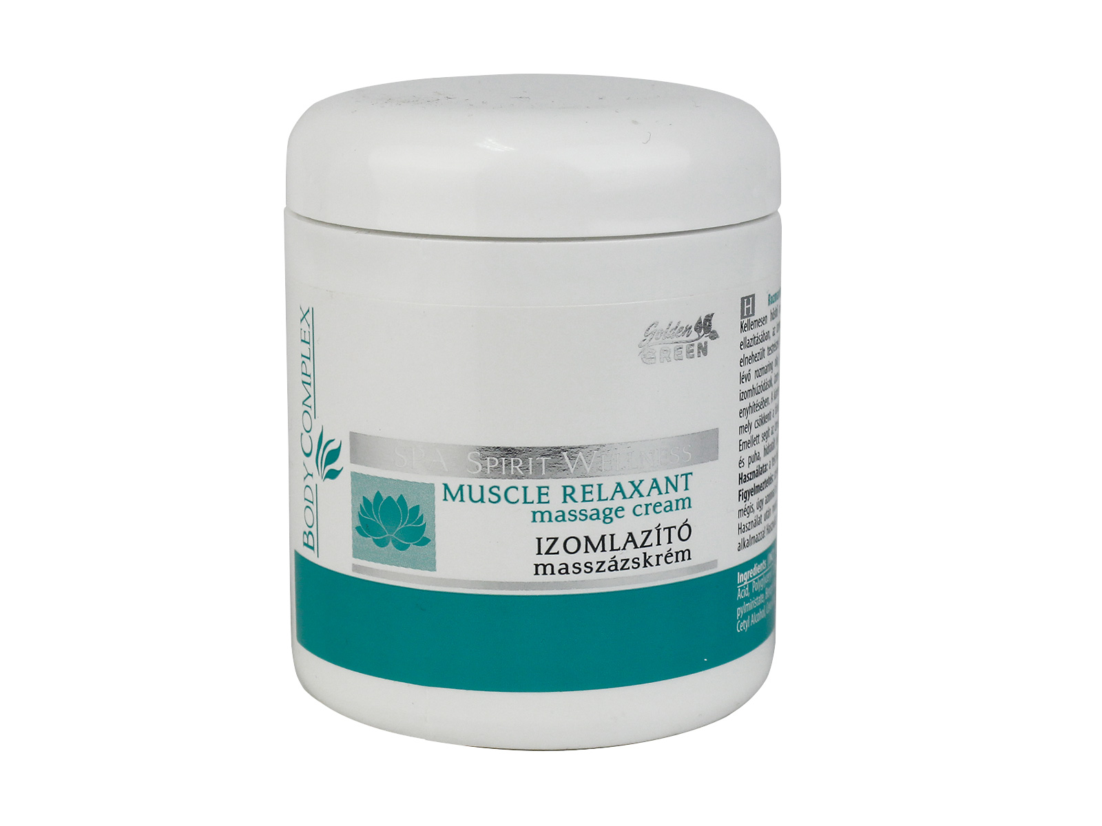 GOLDEN GREEN SPA SPIRIT IZOMLAZÍTÓ MASSZÁZSKRÉM 250ML