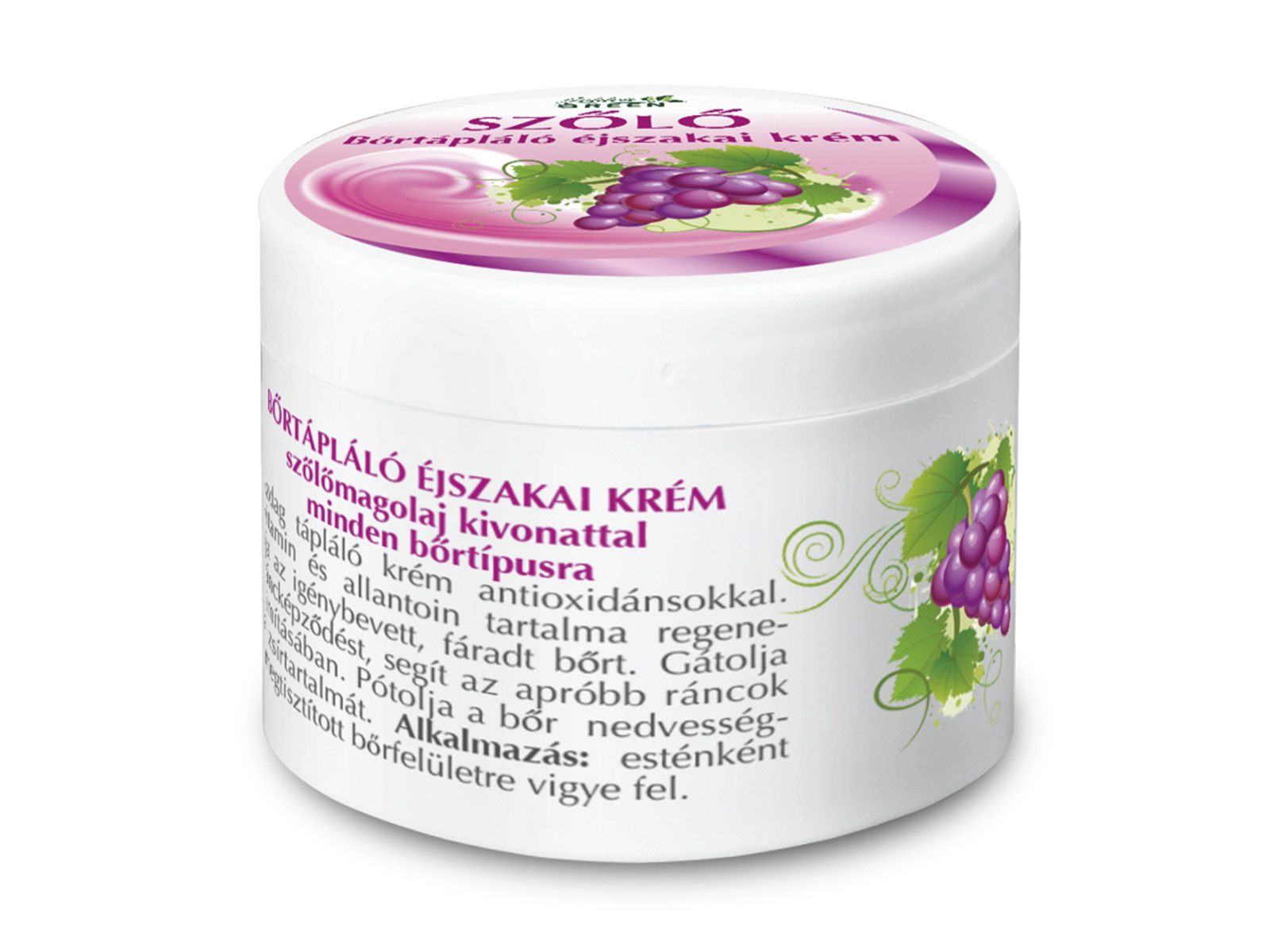 GOLDEN GREEN SZŐLŐ BŐRTÁPLÁLÓ ÉJSZAKAI KRÉM MINDEN BŐRTÍPUSRA 100ML