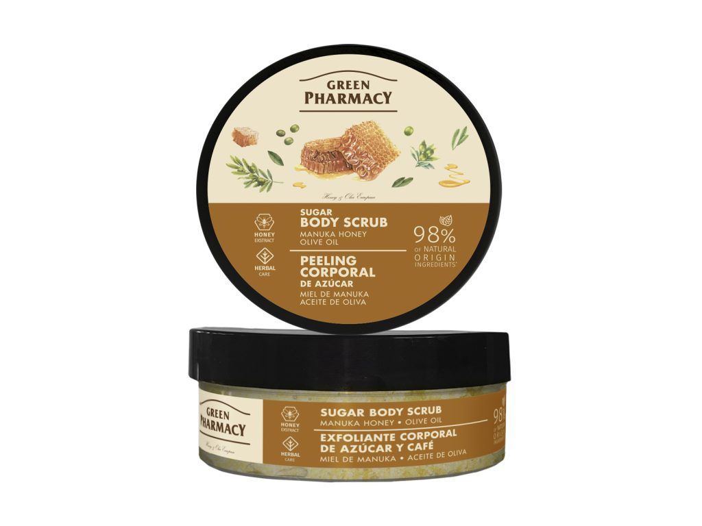 GREEN PHARMACY CUKROS TESTRADÍR MANUKA MÉZ ÉS OLIVA OLAJ KIVONATTAL 200ML