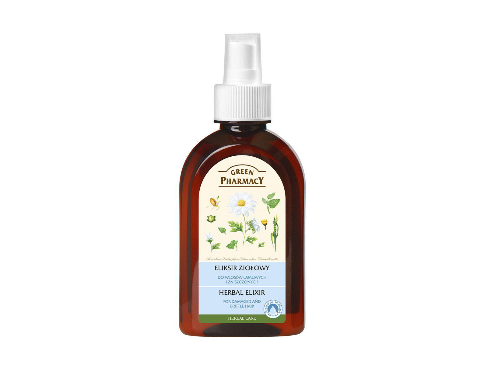 GREEN PHARMACY GYÓGYNÖVÉNYES HAJELIXÍR SÉRÜLT ÉS TÖRÉKENY HAJRA 250ML