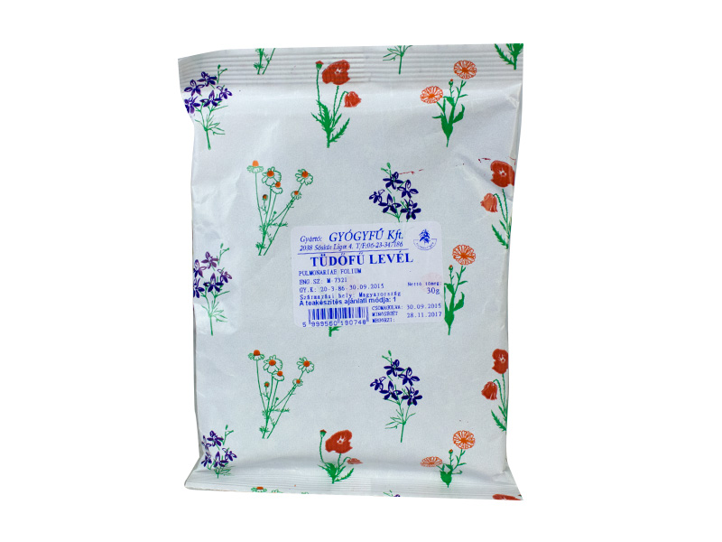 GYÓGYFŰ TEA TÜDŐFŰ LEVÉL SZÁLAS 30G