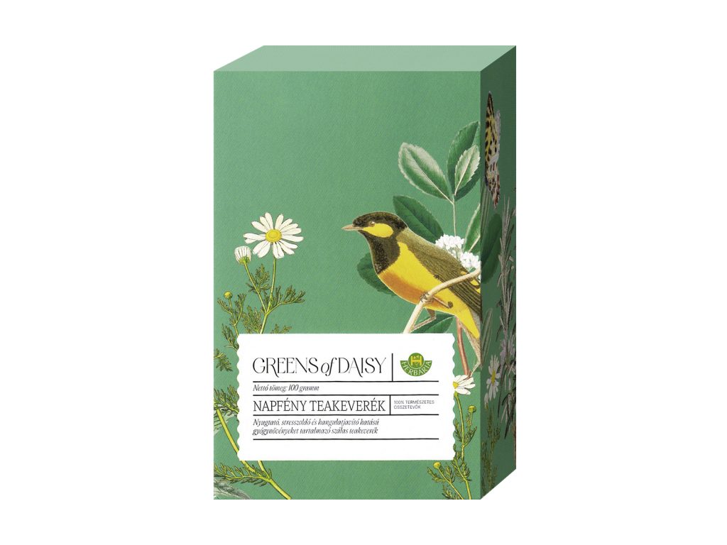 HERBÁRIA GREENS OF DAISY NAPFÉNY TEAKEVERÉK SZÁLAS 100G