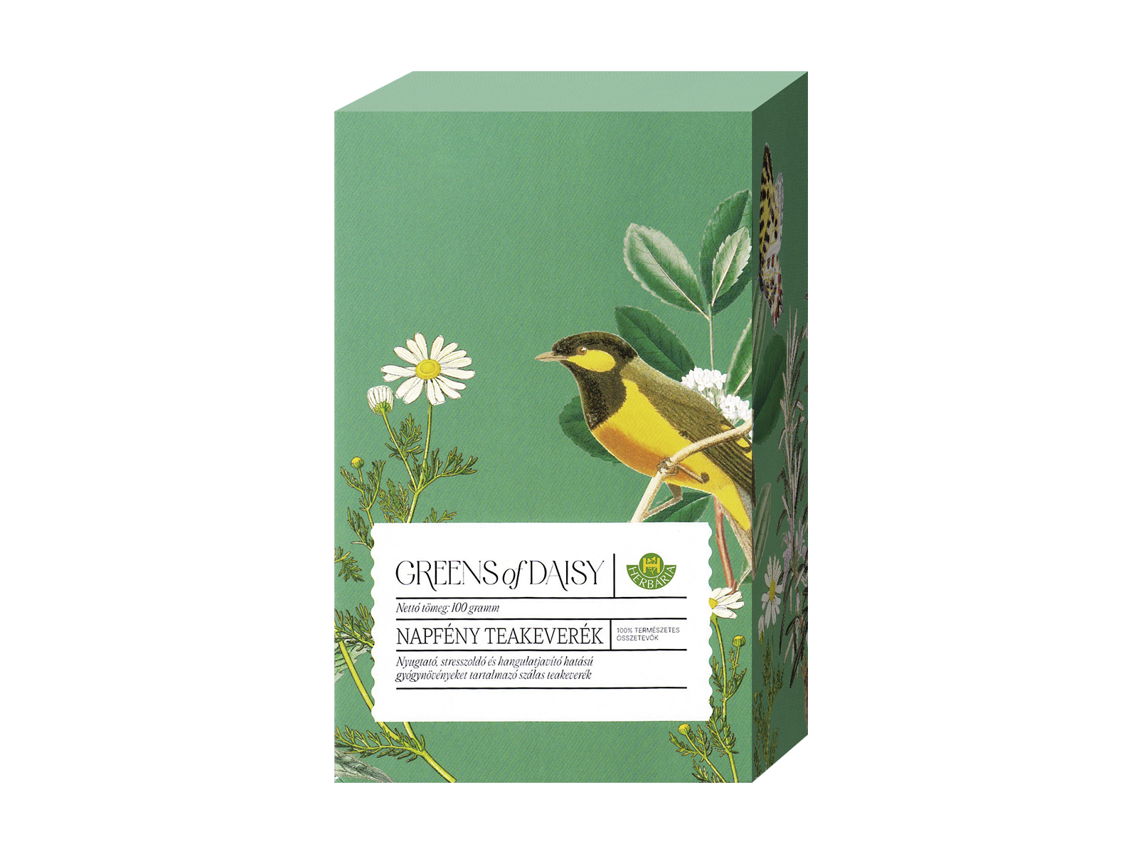 HERBÁRIA GREENS OF DAISY NAPFÉNY TEAKEVERÉK SZÁLAS 100G