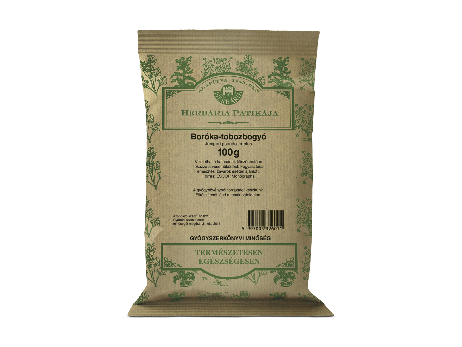 HERBÁRIA TEA BORÓKA TOBOZBOGYÓ SZÁLAS 100G