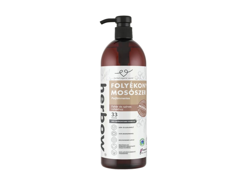 HERBOW FOLYÉKONY MOSÓSZER SZÍNES RUHÁKHOZ - PURE NATURE - NATÚR ILLATTAL 1000ML