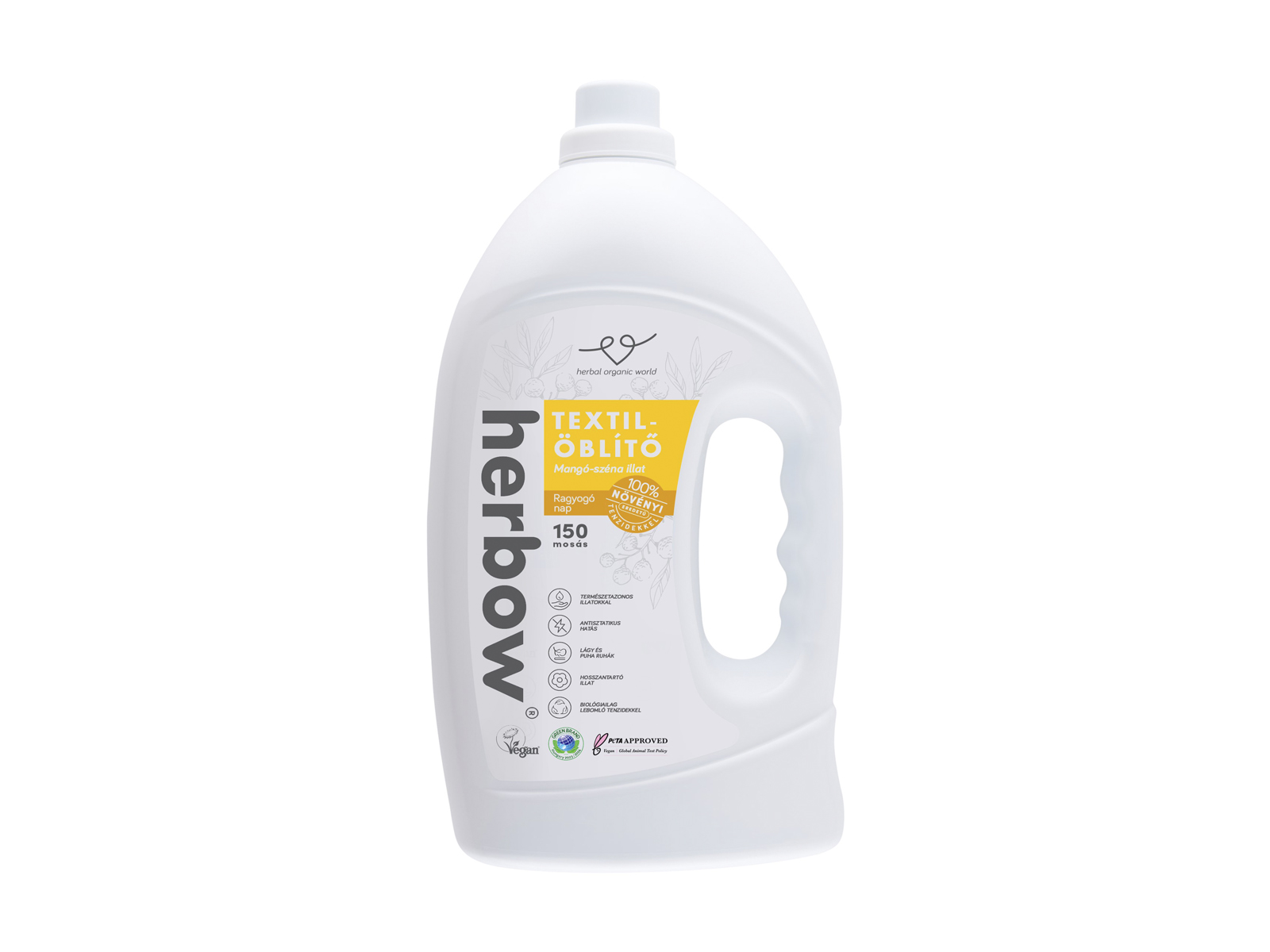 HERBOW TEXTILÖBLÍTŐ RAGYOGÓ NAP MANGÓ-SZÉNA ILLATTAL 3000ML
