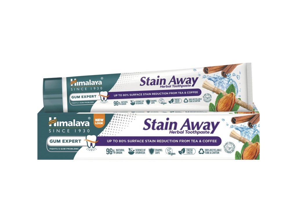 HIMALAYA STAIN-AWAY GYÓGYNÖVÉNYES FOLTELTÁVOLÍTÓ FEHÉRÍTŐ FOGKRÉM 75ML