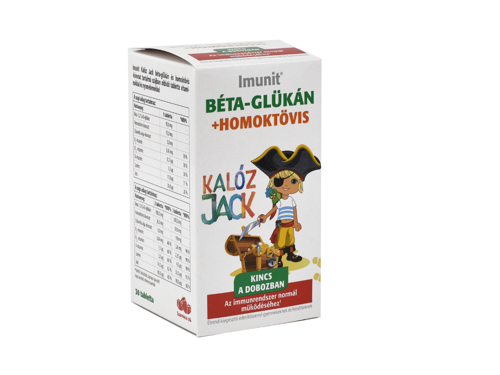 IMUNIT KALÓZ JACK BÉTA-GLÜKÁN+HOMOKTÖVIS TABLETTA 30DB