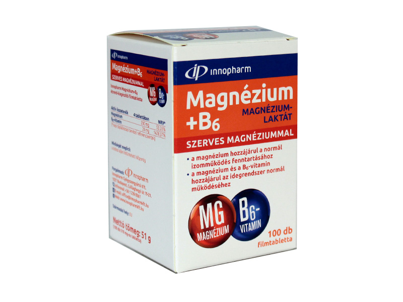 INNOPHARM MAGNÉZIUM LAKTÁT +B6 TABLETTA 100DB