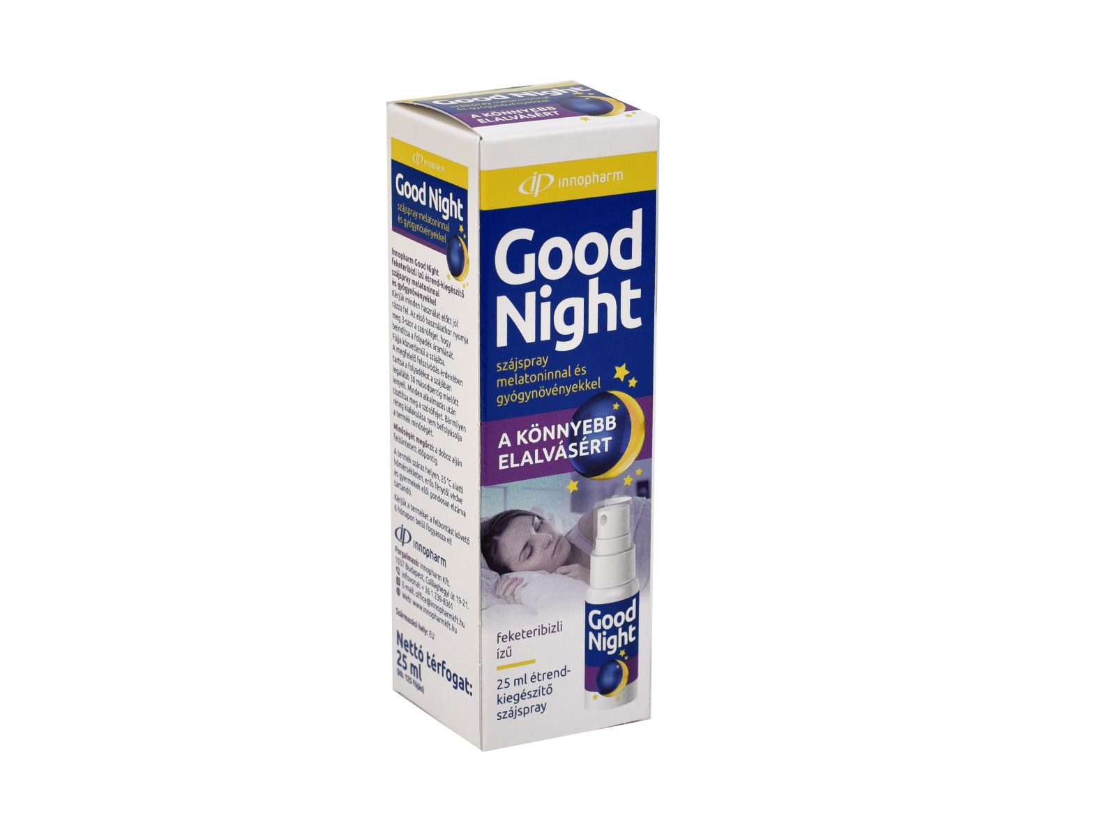 INNOPHARMA GOOD NIGHT SZÁJSPRAY MELATONINNAL ÉS GYÓGYNÖVÉNYEKKEL 25ML